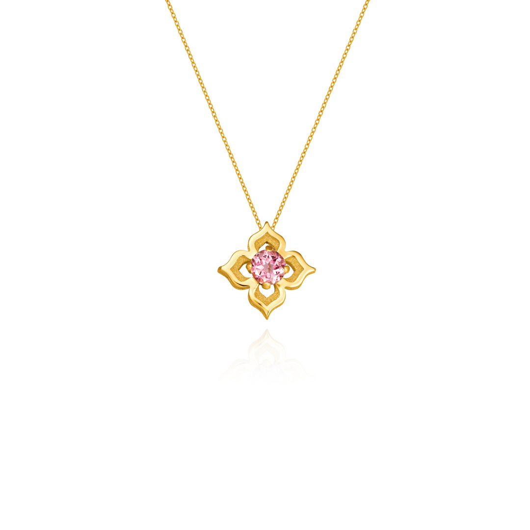 Timeless Peranakan Necklace With Pink Tourmaline - - RISIS