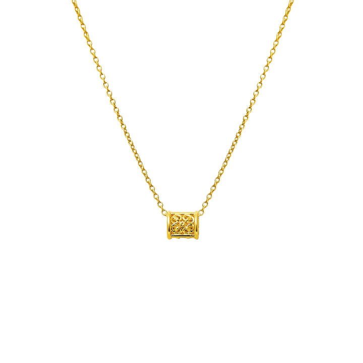 Peranakan Relic - Lattice Necklace in Gold