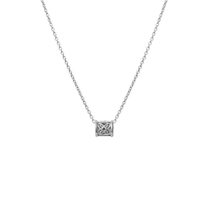 Peranakan Relic - Straits Petal Necklace in Rhodium