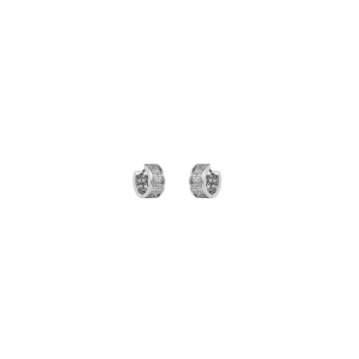 RISIS Peranakan Relic - Straits Petal Earrings in Silver, 925 Sterling Silver encapsulated in Rhodium