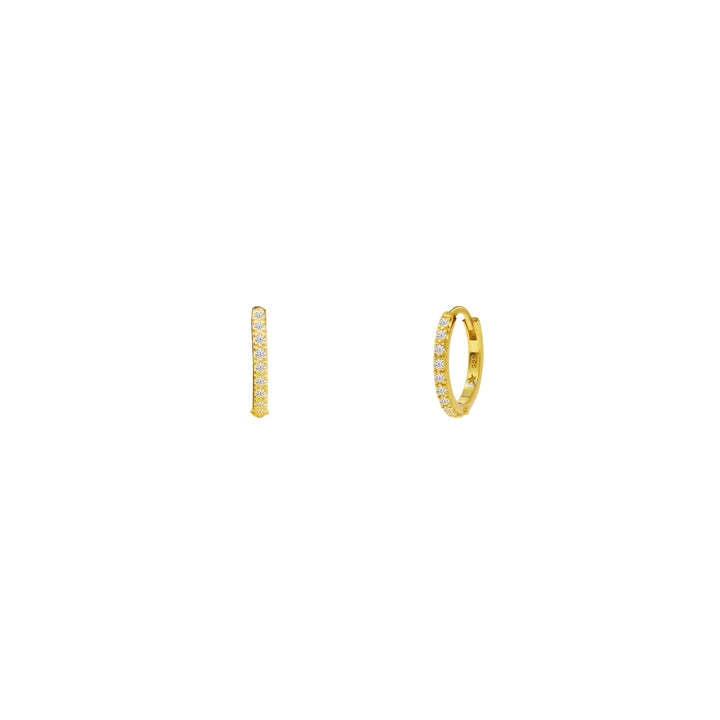 RISIS Star Anise Gold Earrings, 925 Silver encapsulated in 18K Gold with Cubic Zirconia