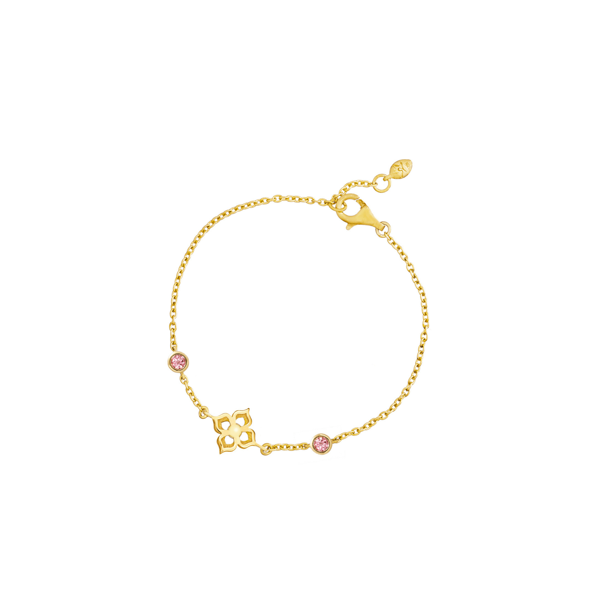 Timeless Peranakan Bracelet With Pink Tourmaline