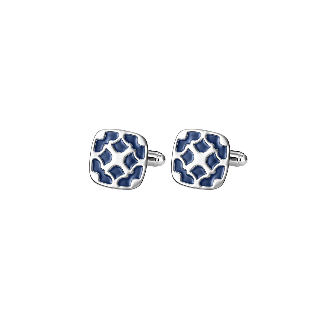 Peranakan 2 RH with Blue Enamel Cufflinks - - RISIS