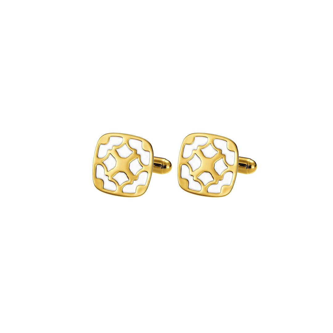 Peranakan 2 AU with White Enamel Cufflinks - - RISIS