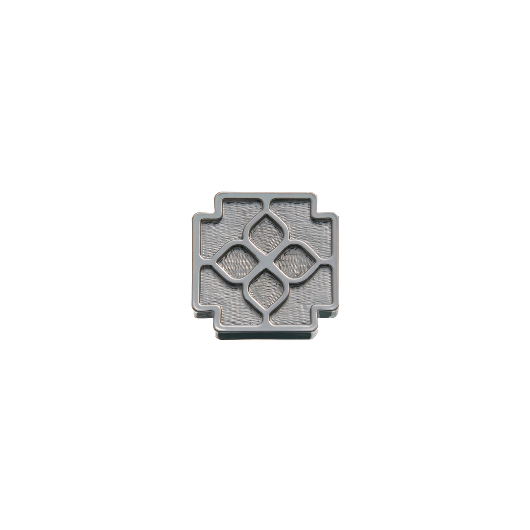 Peranakan Motif Collar Pin in Black Rhodium - - RISIS