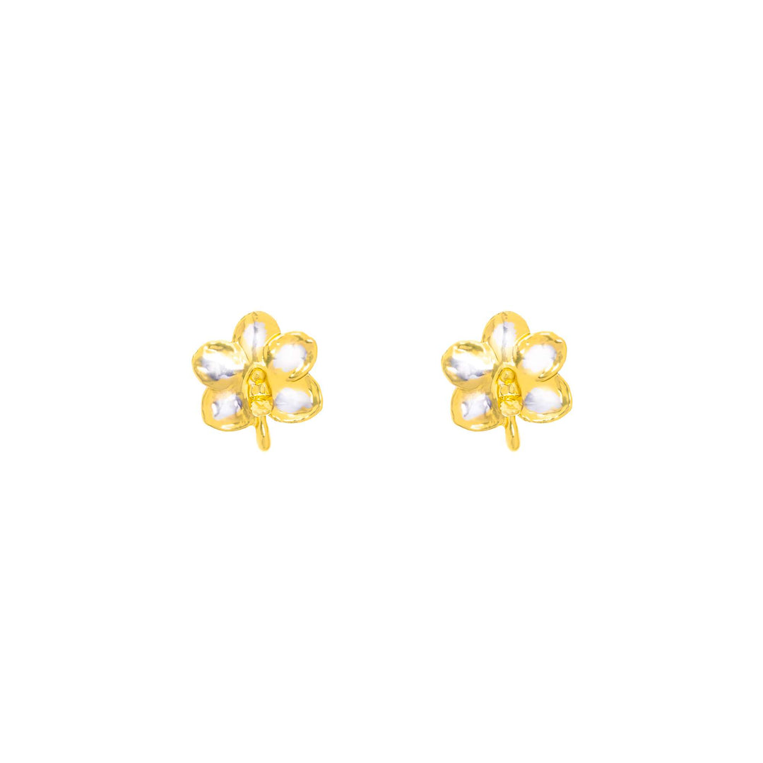Ascocenda Sagarik Gold Orchid Earrings (PG) - - RISIS