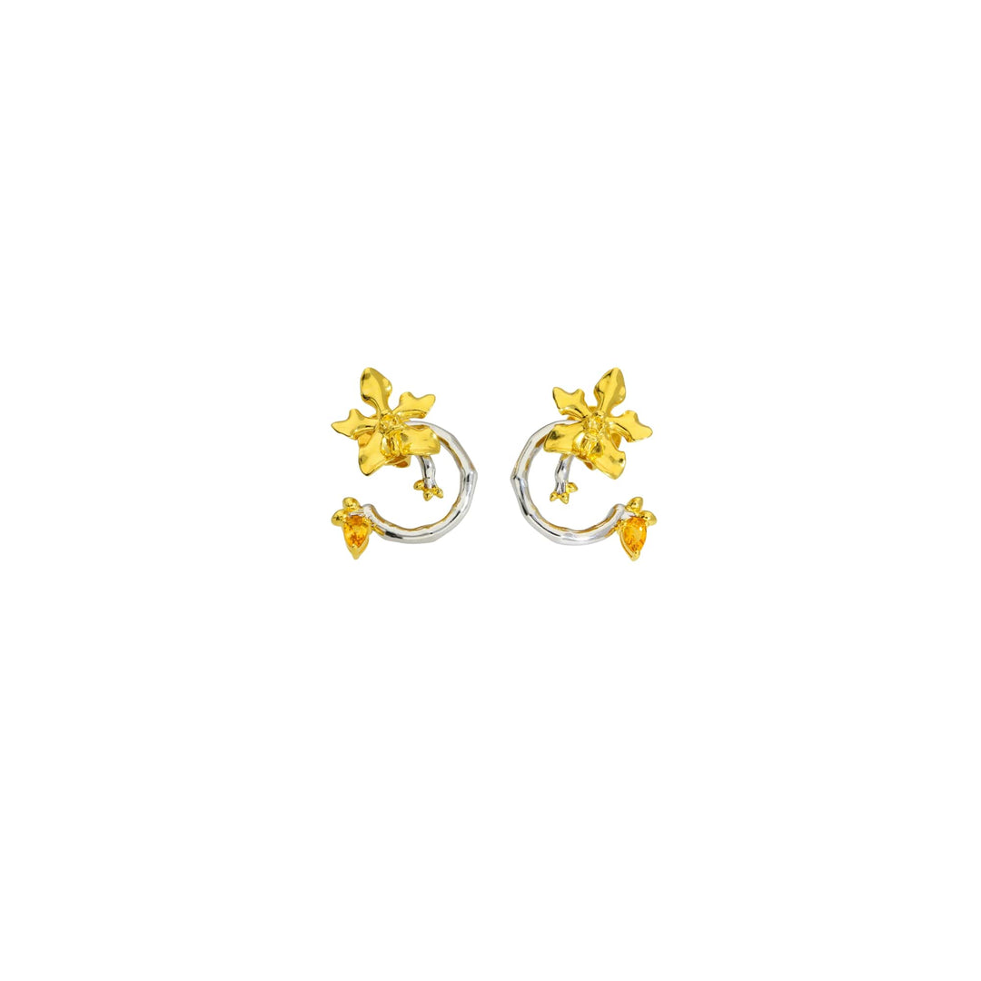 Orchid Spiral Earrings - - RISIS