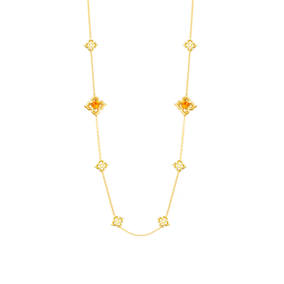 Timeless Peranakan II Necklace (G) with Hessonite - - RISIS