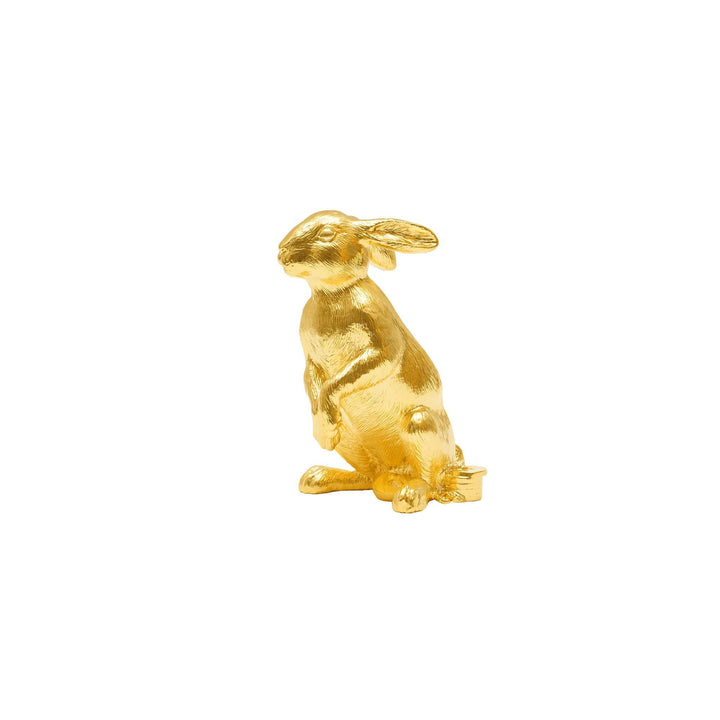 Risis Legend of XII - Rabbit - A golden rabbit figurine is standing upright on its hind legs, with prominent ears and detailed texturing to suggest fur.