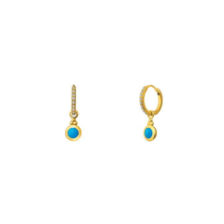 You’re a Gem Earrings In Gold with Turquoise (December)