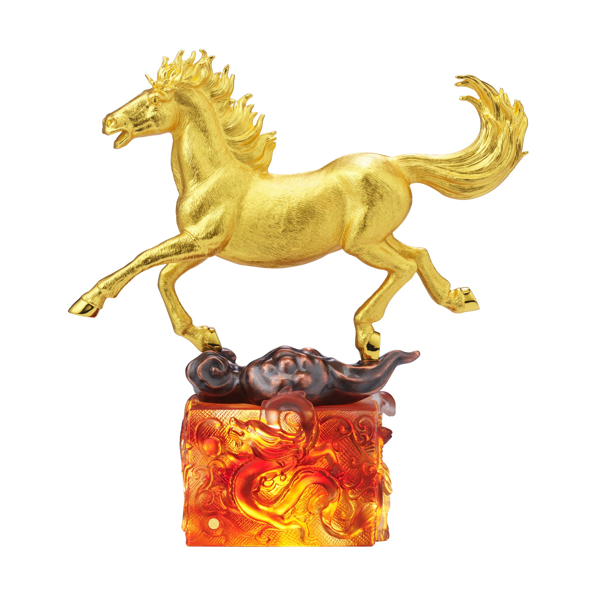 馬　置物 RISIS ライシス シンガポール Mini Orientals - Horse Ornament in 24K Yellow Gold – RISIS