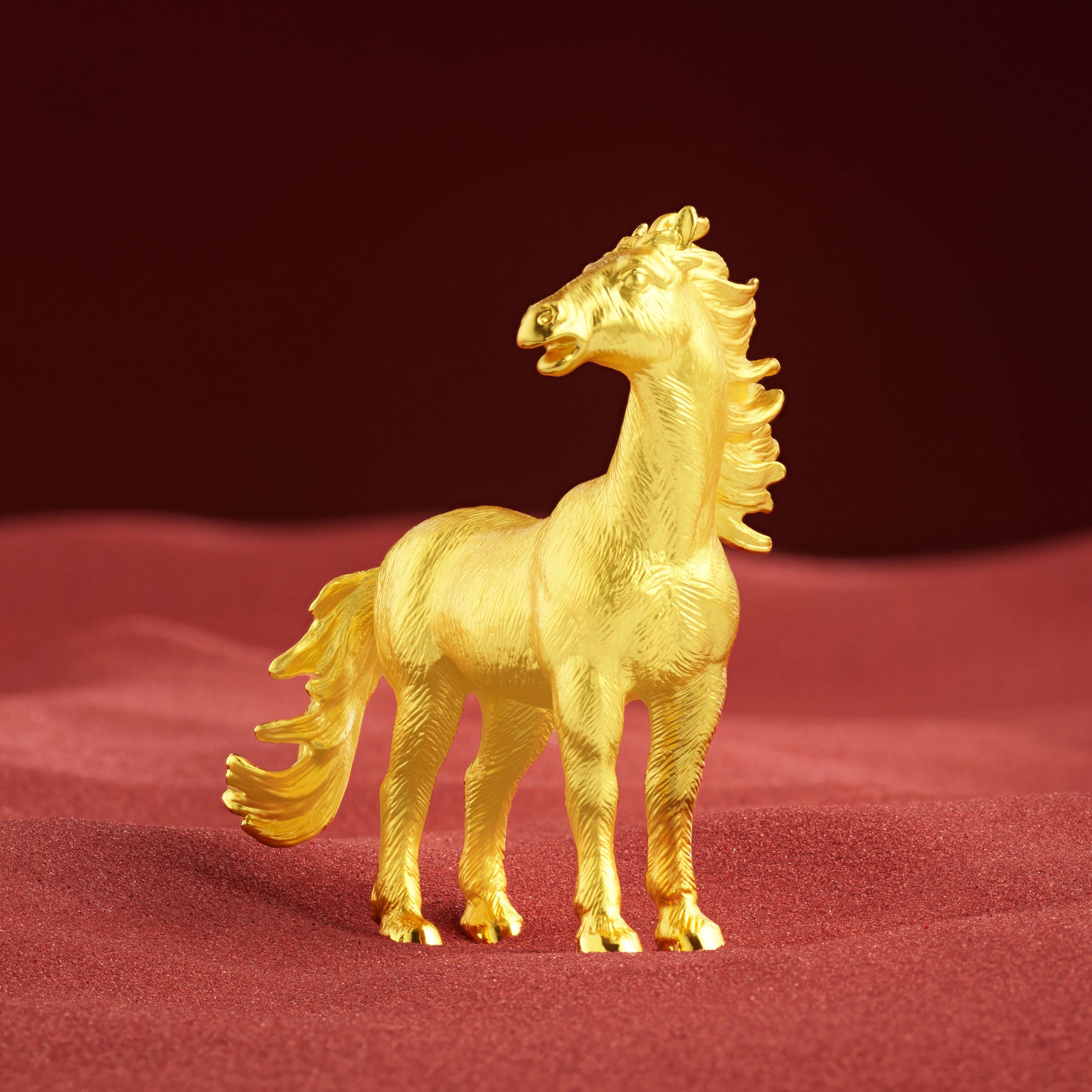 馬　置物 RISIS ライシス シンガポール Mini Orientals - Horse Ornament in 24K Yellow Gold – RISIS