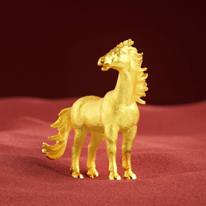 RISIS Noble Leader Horse, encapsulated in 24K Swiss Gold