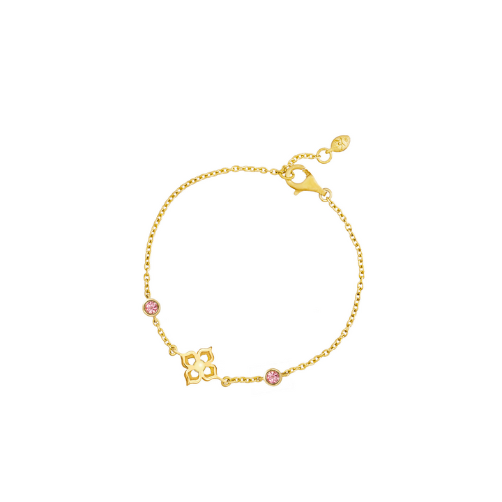 Timeless Peranakan Bracelet With Pink Tourmaline - - RISIS