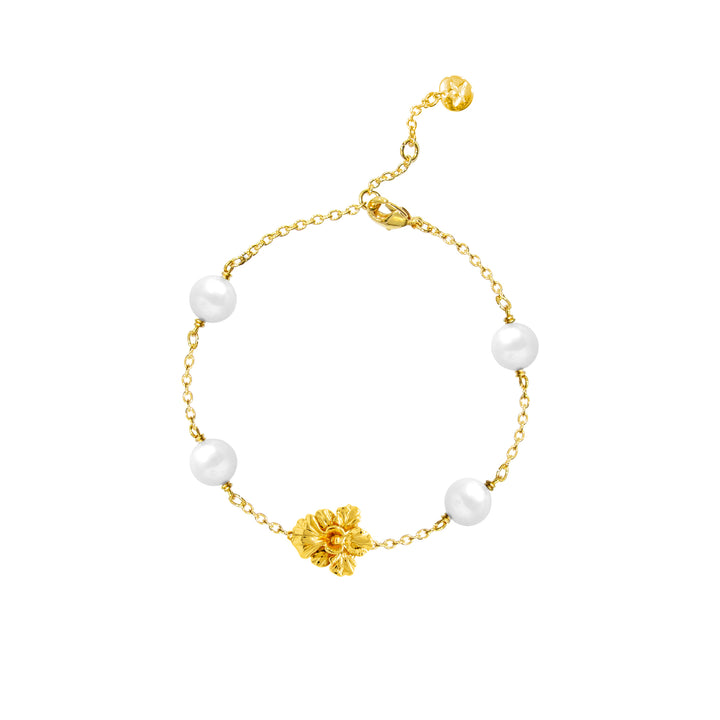 Vanda Whispers Bracelet in Gold with Freshwater Pearls