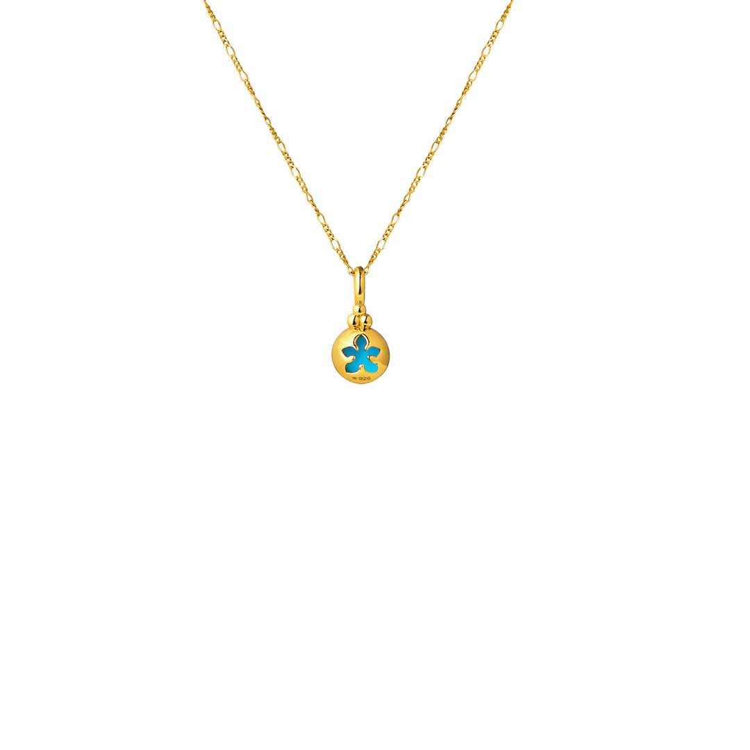 RISIS You’re a Gem Necklace In Gold with Turquoise (December),  925 Sterling Silver encapsulated in 18K Gold with Turquoise