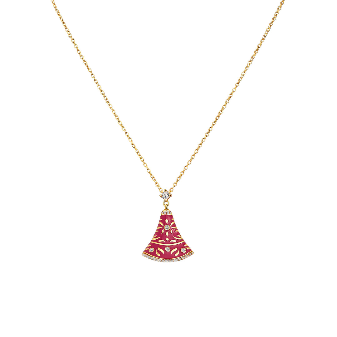 RISIS Sweet Nyonya Necklace in Gold with White Topaz