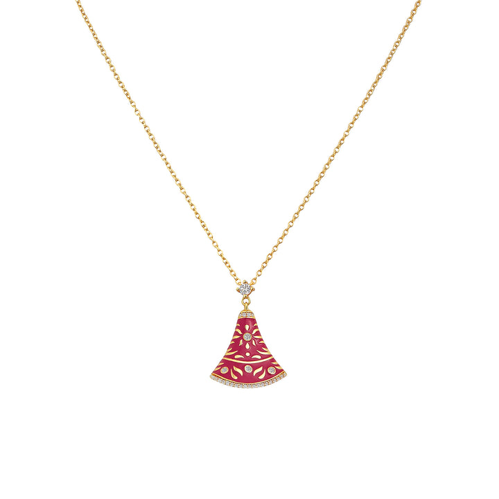 RISIS Sweet Nyonya Necklace in Gold with White Topaz