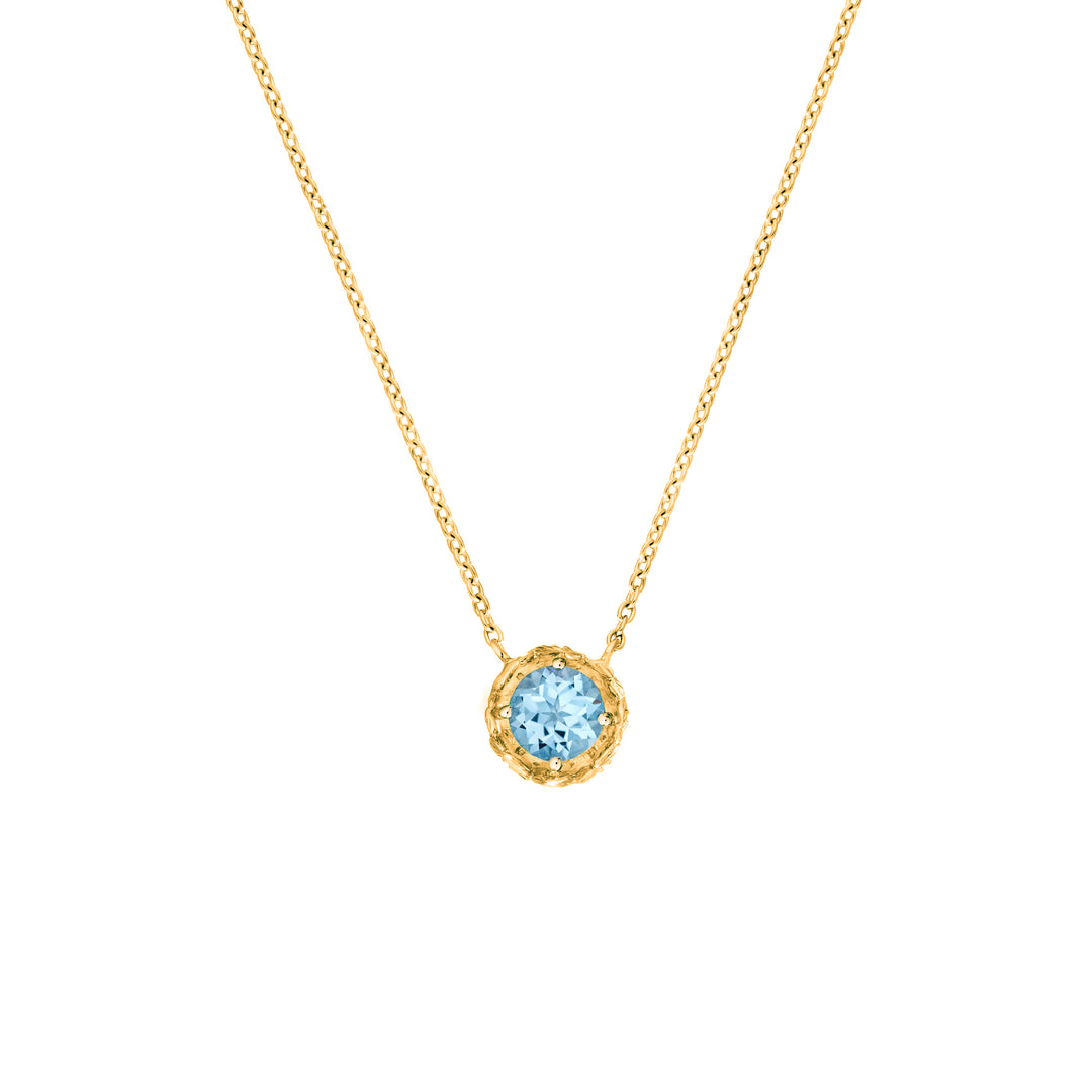 RISIS Midori Necklace With Sky Blue Topaz in 24K Gold 