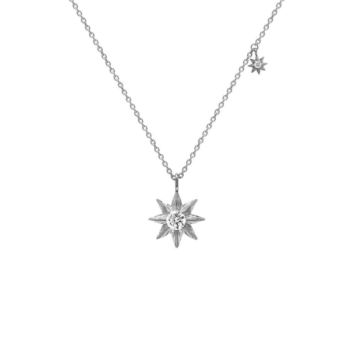 Risis Starry Anise 925 Sterling Silver in Rhodium Necklace