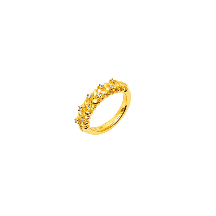 Orya Ring in Gold with White Topaz