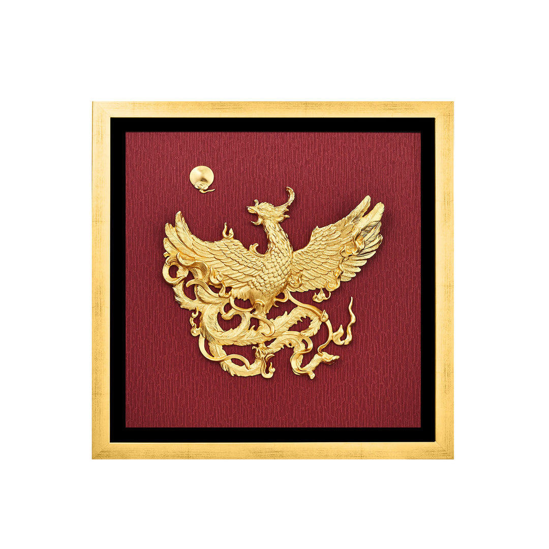 RISIS Majestic Phoenix Frame Encapsulated in 24K Swiss Gold on a designer frame