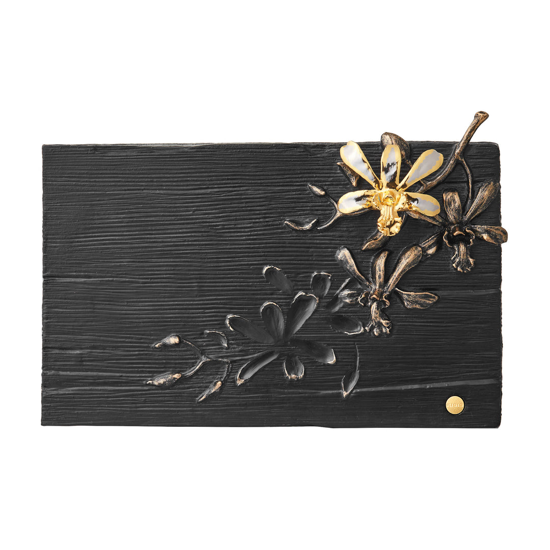 RISIS Orchid Wall Décor Panel in 24K Swiss Gold and Palladium