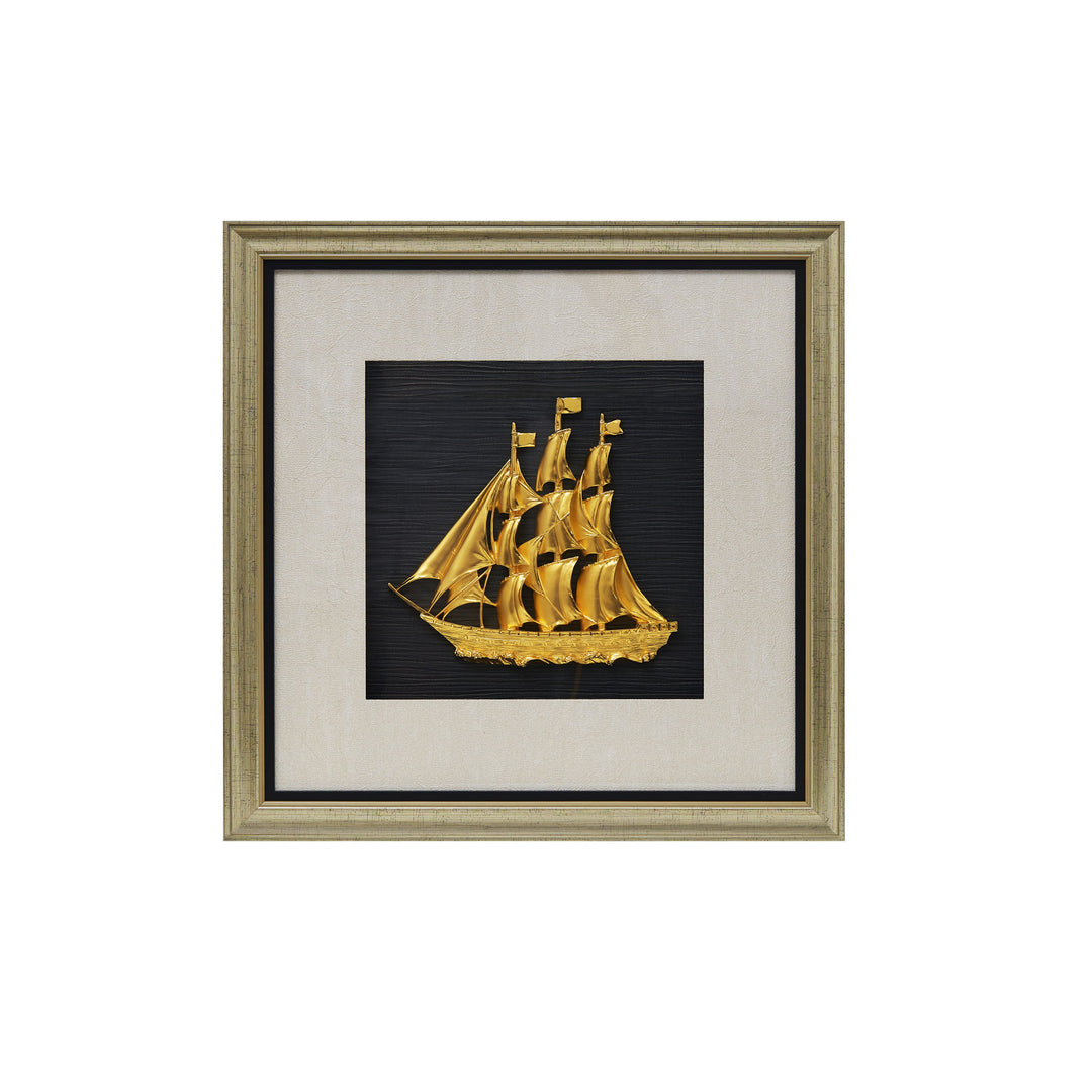 RISIS Sailing Horizons Frame, Encapsulated in 24K Swiss Gold in designer frame