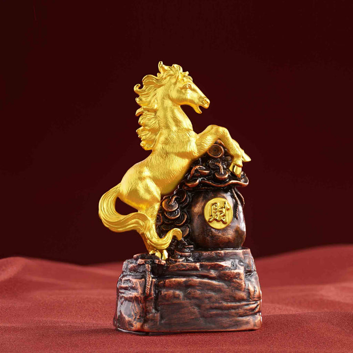 RISIS Ascending Champion Horse Sculpture in 24K Gold