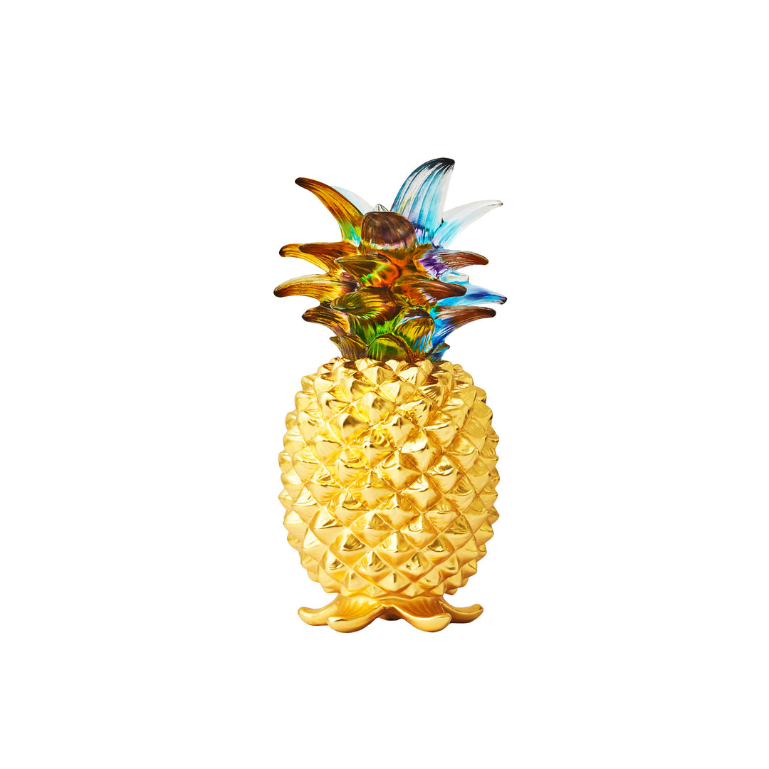 RISIS Auspicious Pineapple with Liu Li II, encapsulated in 24K Swiss Gold with Liu Li