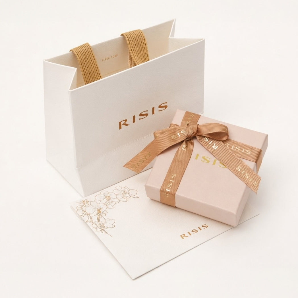 RISIS Gift Wrapping Packaging Box with Golden Ribbon