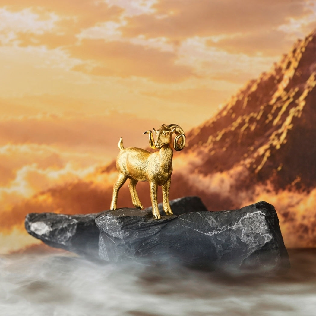 RISIS Joyful Herald Goat in 24K Gold