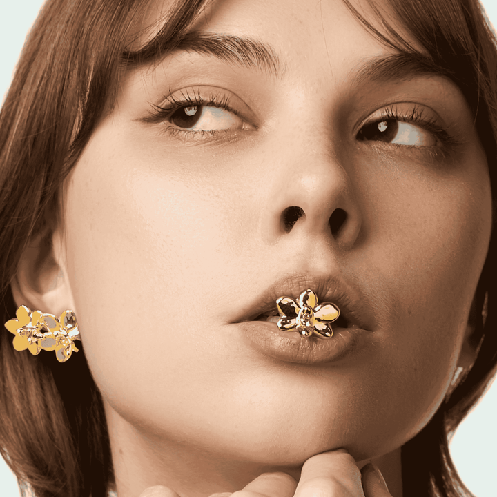 RISIS Natural Doritaenopsis Pulcherima Orchid encapsulated in 24K Gold and Palladium