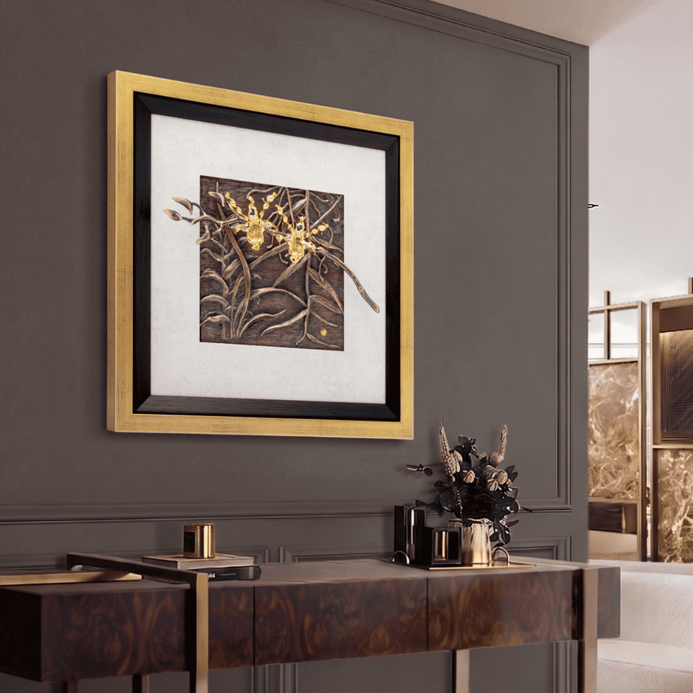 RISIS Orchid Botanica Frame in 24K Swiss Gold and Palladium
