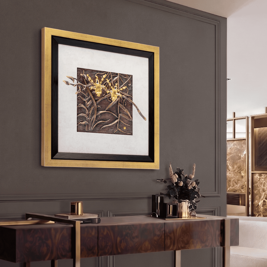 RISIS Orchid Botanica Frame in 24K Swiss Gold and Palladium