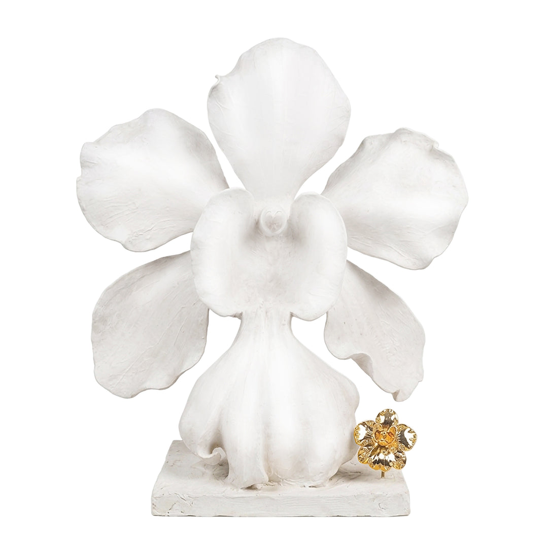 RISIS Orchid Concerto Art Decor - Natural Vanda Miss Joaquim Orchid encapsulated in 24K Swiss Gold and Palladium
