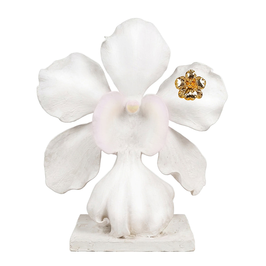 RISIS Orchid Concerto Art Decor - Natural Vanda Miss Joaquim Orchid encapsulated in 24K Swiss Gold and Palladium