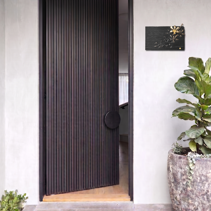 RISIS Orchid Wall Décor Panel in 24K Swiss Gold and Palladium