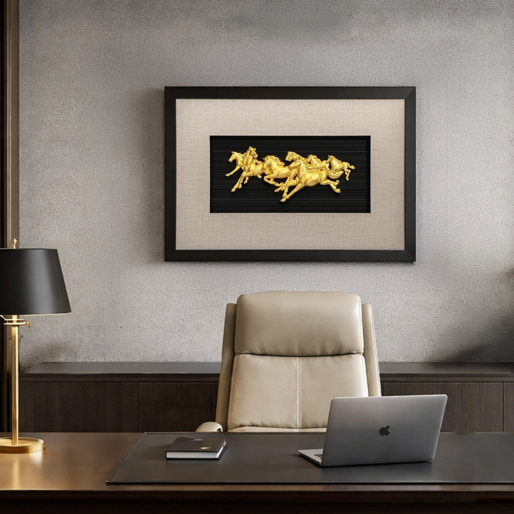 RISIS Paramount Horses Frame V, encapsulated in 24K Swiss Gold in a Designer Frame