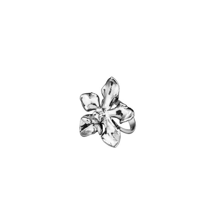 RISIS Vanda Orchid Ring in Palladium Silver