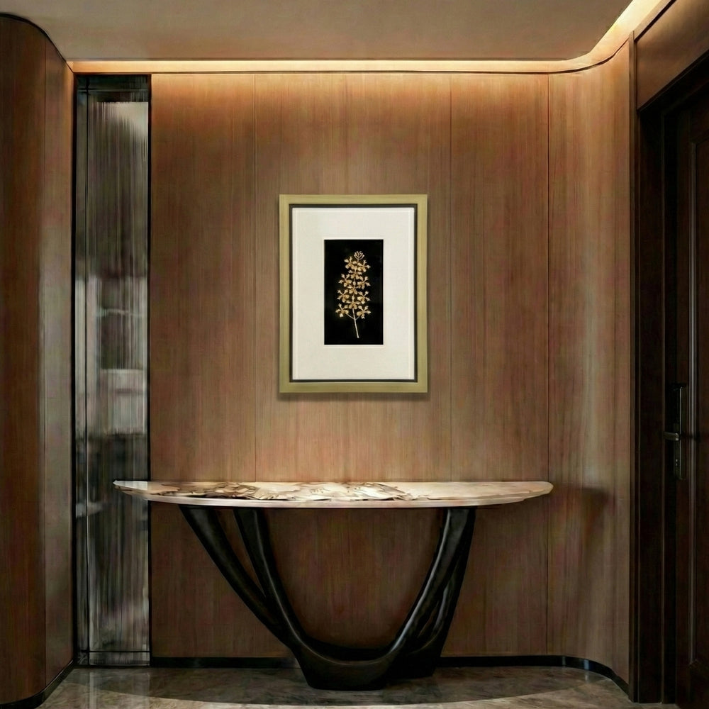 RISIS Vanda Wee Kim Lian Frame (IV), Natural Vanda Wee Kim Lian Orchid encapsulated in 24K Swiss Gold in designer frame.