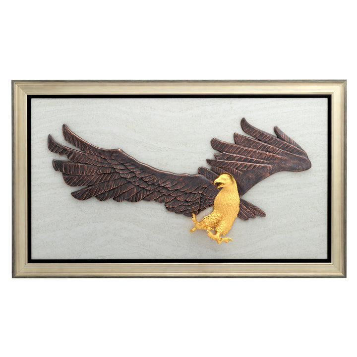 RISIS Visionary Eagle Frame, encapsulated in 24K Swiss Gold and Blackened Copper on a Designer Frame
