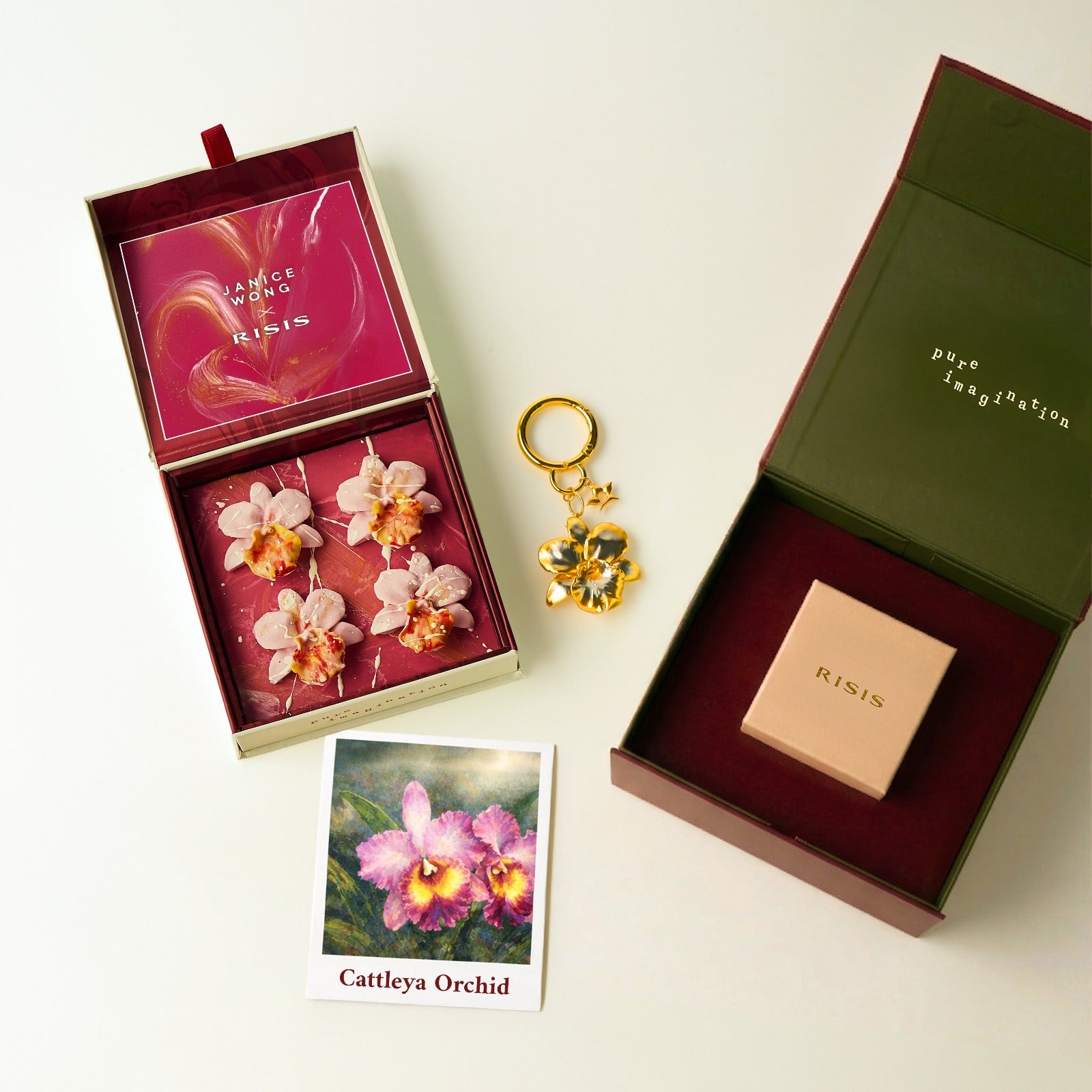 RISIS x Janice Wong - Cattleya Orchid Bag Charm-Brooch (opt with Artis