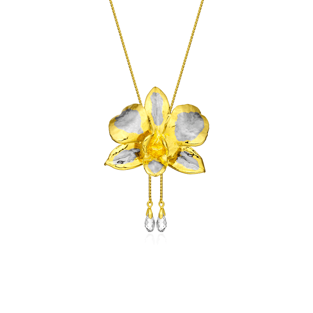 Dendrobium Eleanor Chan Orchid Slider Necklace (PG) - - RISIS