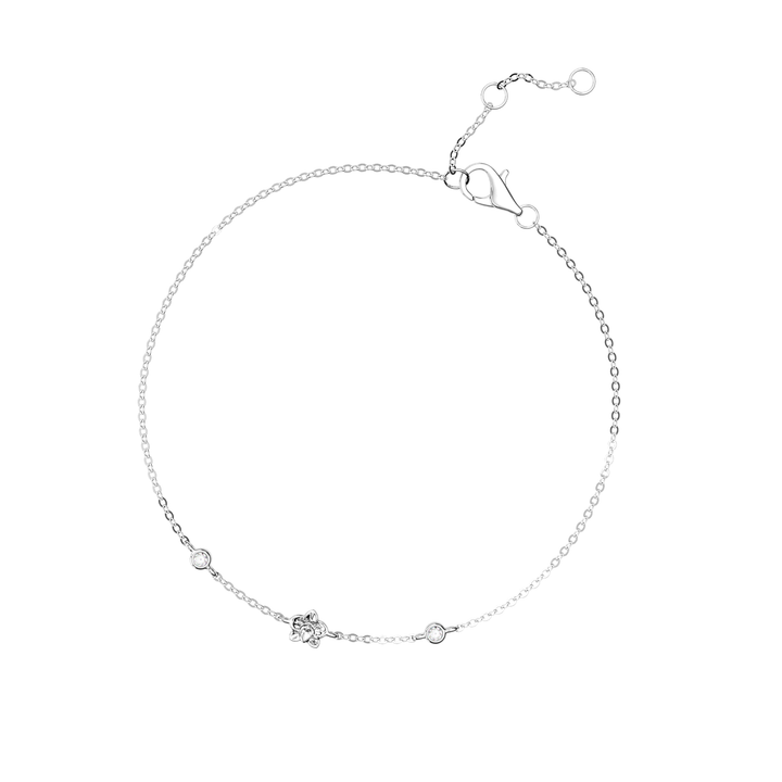 RISIS Orchidette Bracelet in 14K Solid White Gold with Diamonds