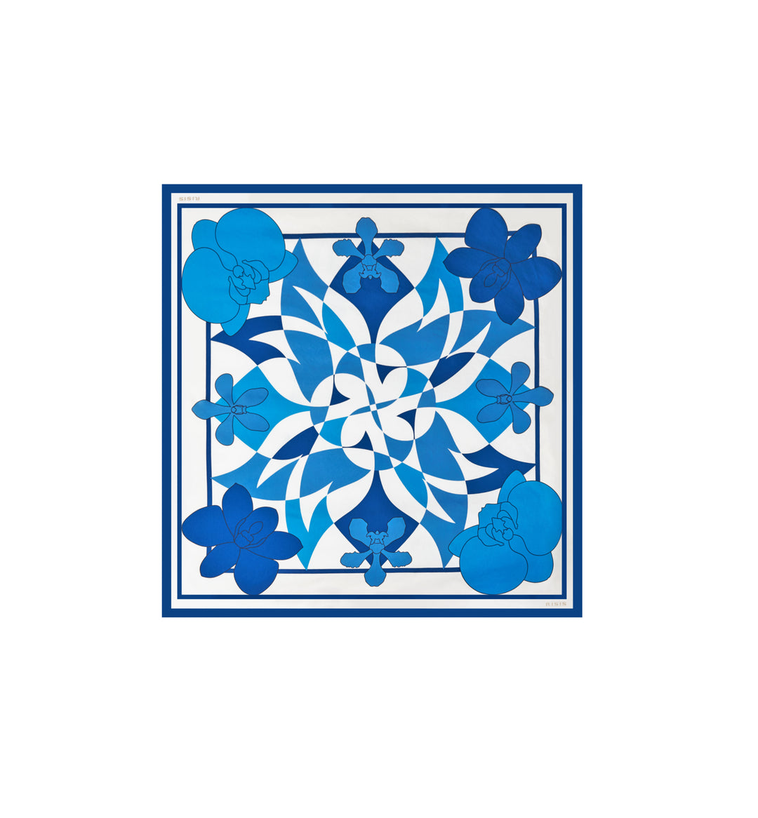 Blue Orchid Silk Scarf 