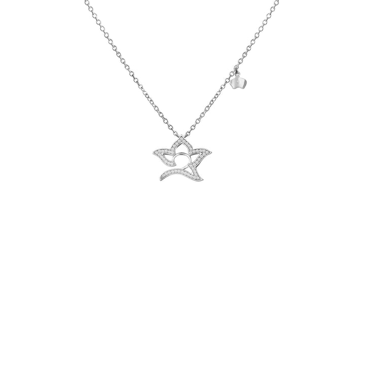 StarBloom Necklace in Rhodium