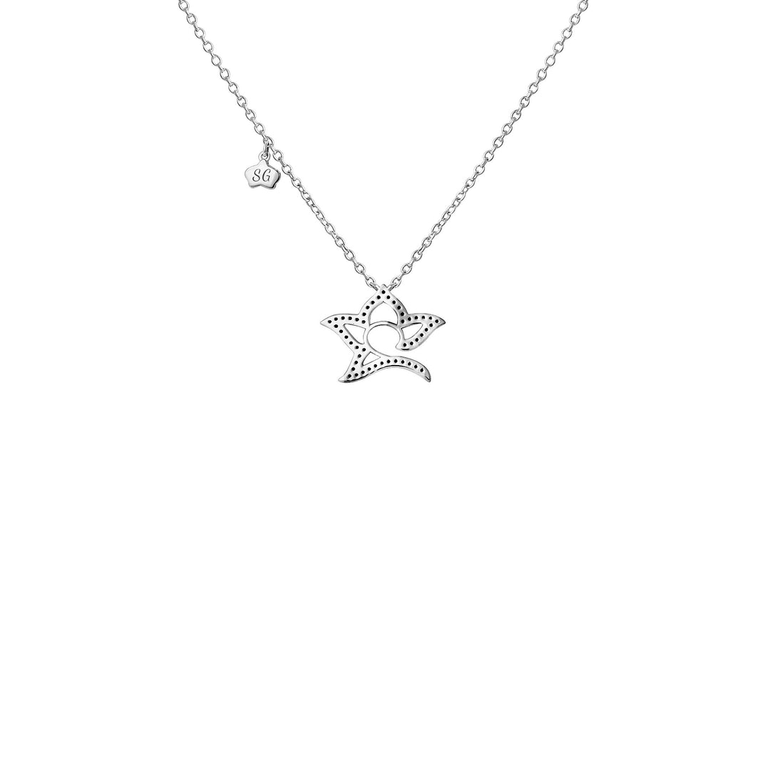 StarBloom Necklace in Rhodium