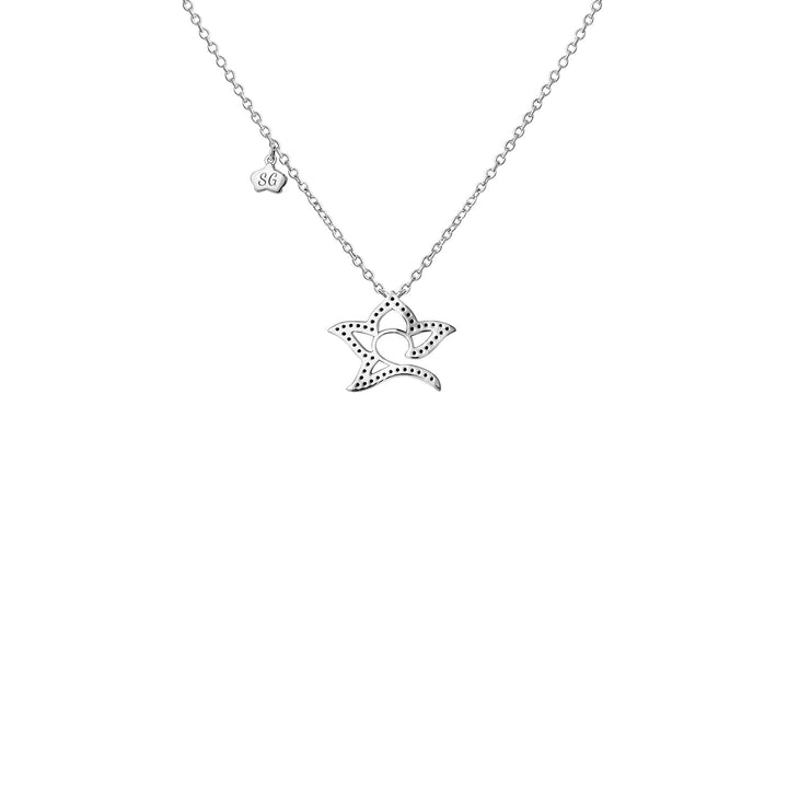 StarBloom Necklace in Rhodium
