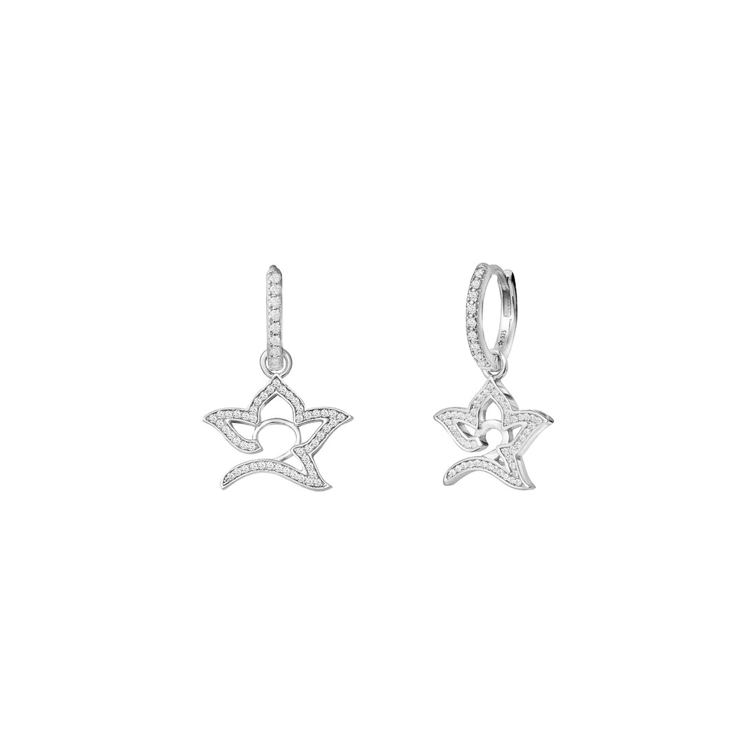 RISIS StarBloom Earrings in Rhodium